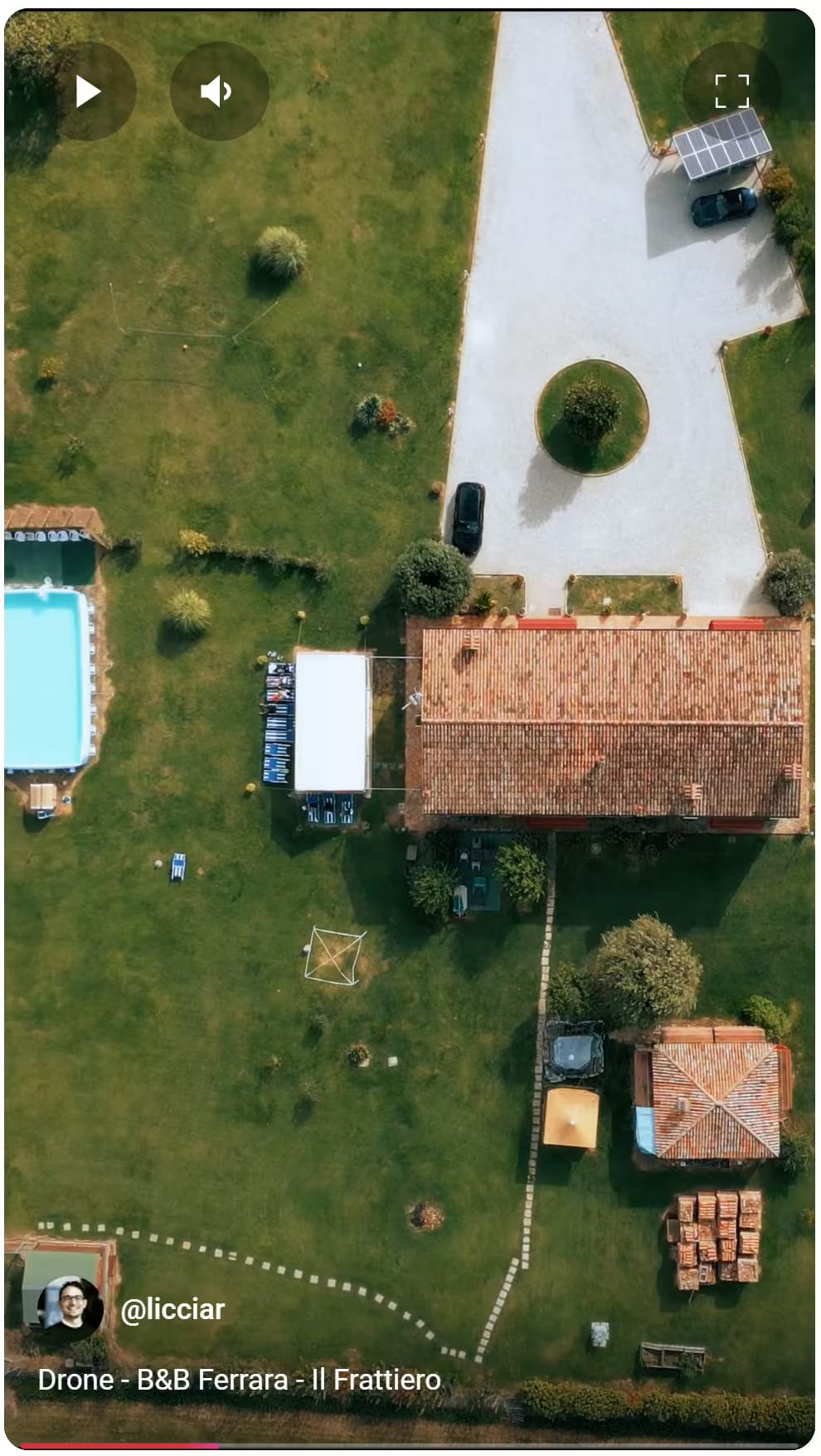 Aerial view of the Frattiero and the countryside
