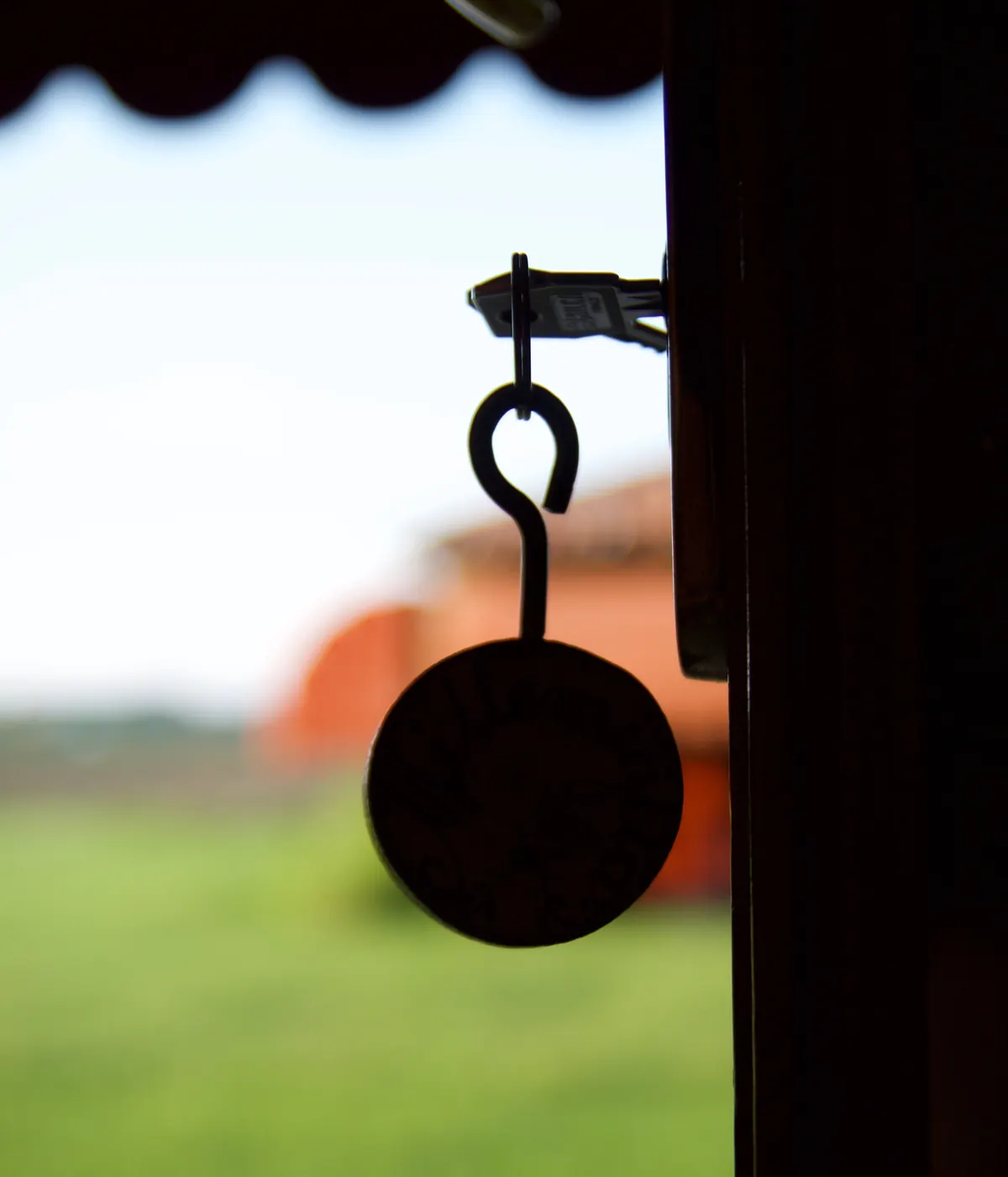 The door to the garden seen from the room
